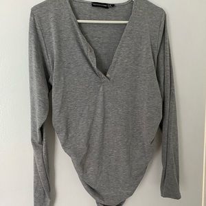 Gray Maternity Body Suit
